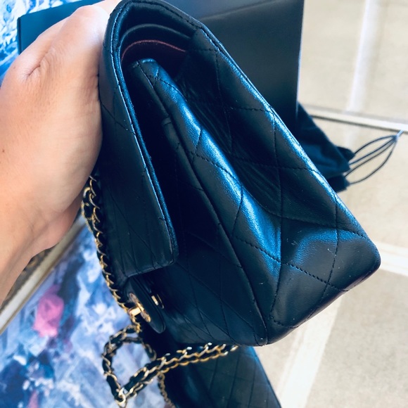 Chanel Medium 25 Double Flap Black with 24K Gold - Picture 9 of 15